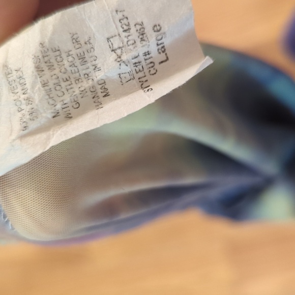 Égs by Éloges blue, yellow and pink tie-dye sleeveless maxi dress, women's large - Picture 5 of 5